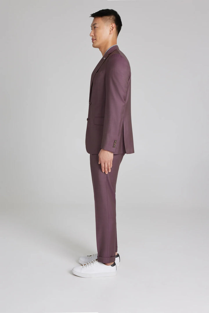 Burgundy/Plum Sartorial Urban Slim Fit Wool Suit - Jack Victor