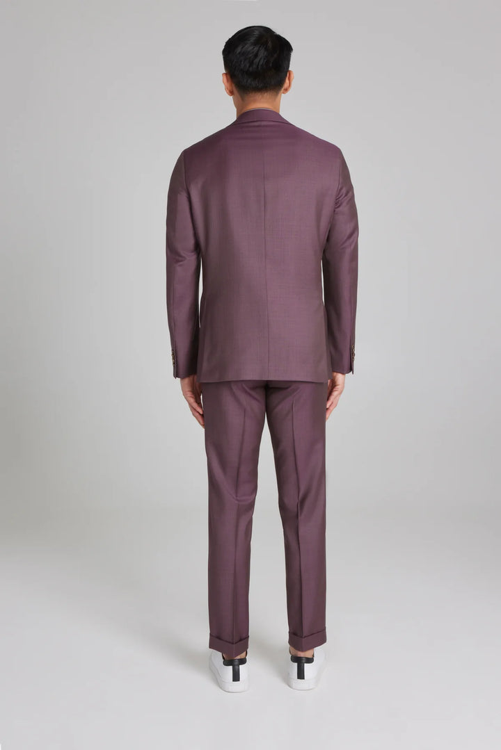 Burgundy/Plum Sartorial Urban Slim Fit Wool Suit - Jack Victor