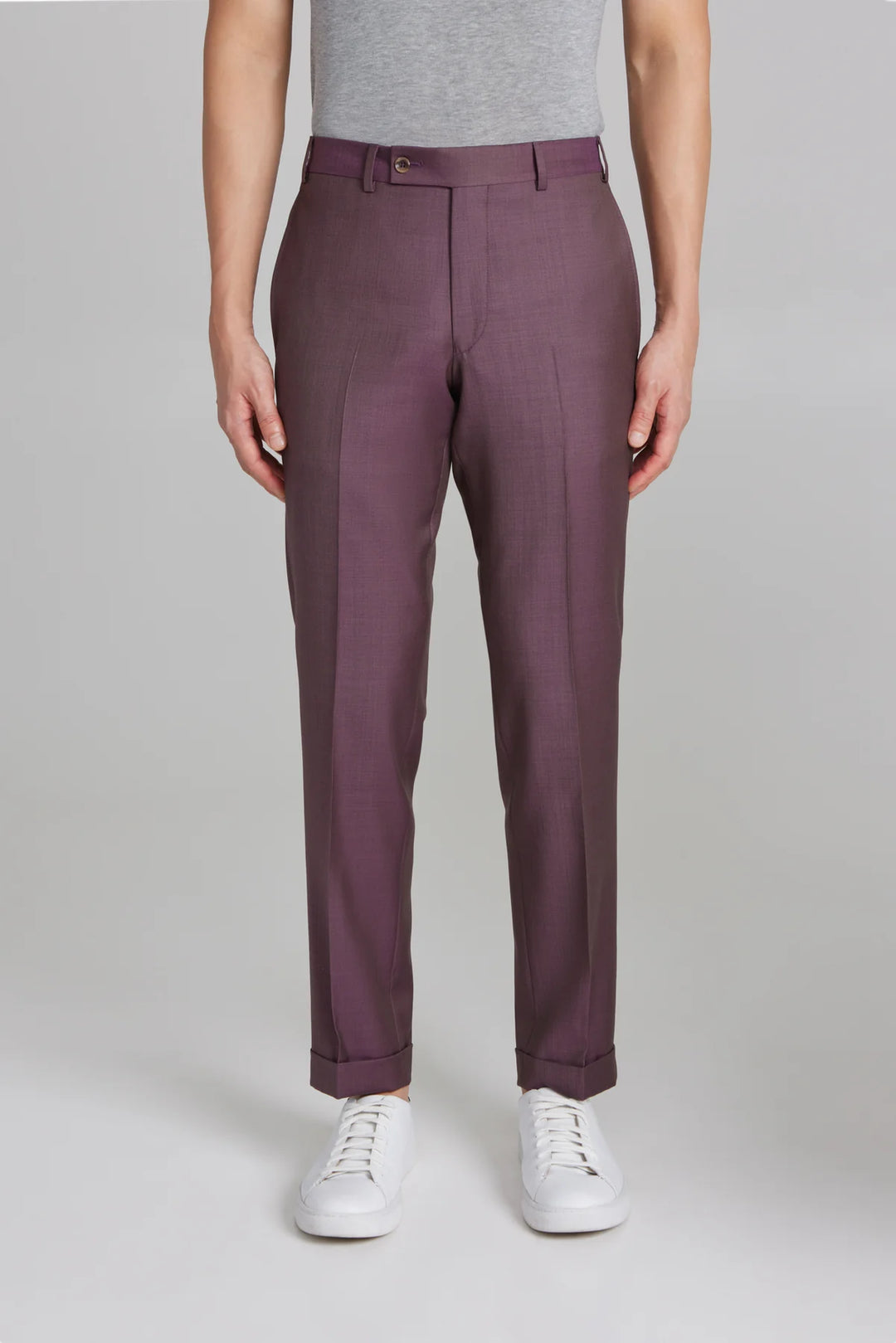 Burgundy/Plum Sartorial Urban Slim Fit Wool Suit - Jack Victor