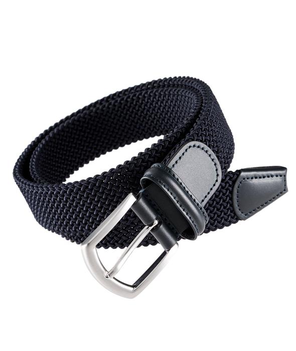 Solid Navy Woven Belt - Anderson's - Boutique Jacques International