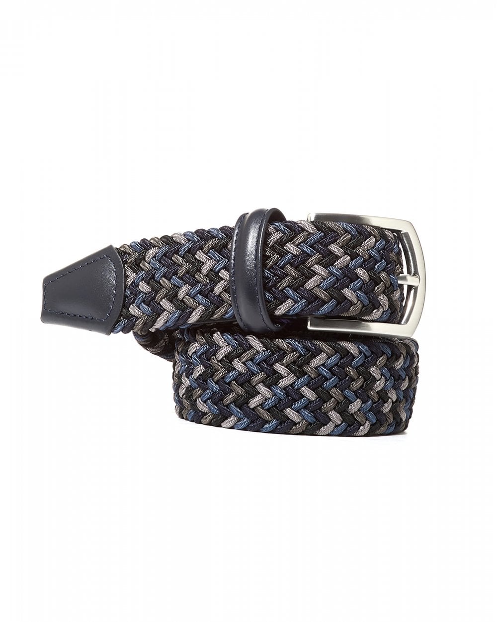 Blue Grey Belt Woven Elastic Belt - Anderson's – Boutique Jacques  International