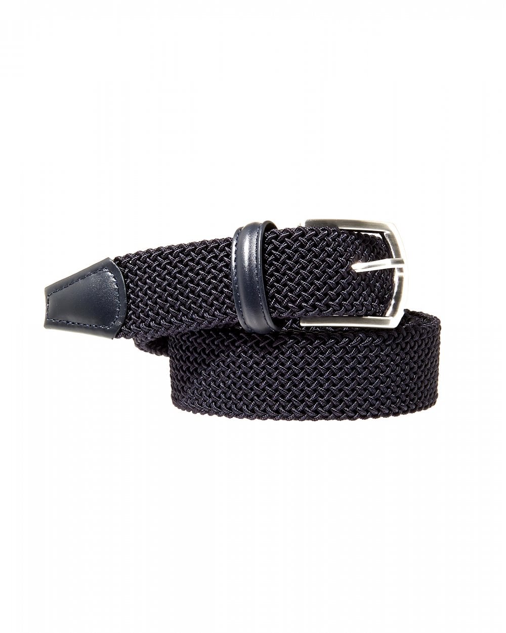 Solid Navy Woven Belt - Anderson's - Boutique Jacques International