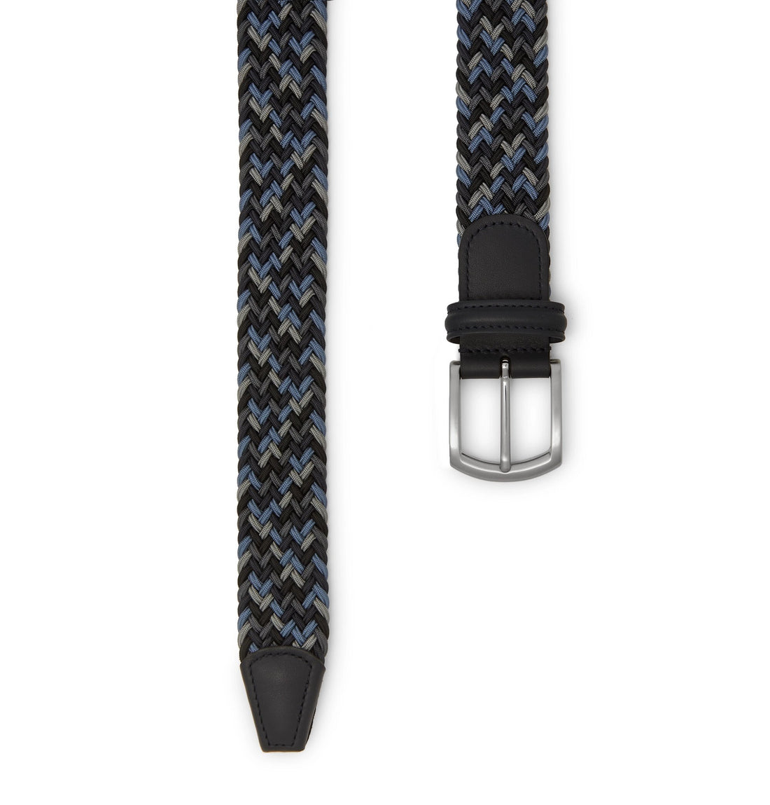 Blue Grey Woven Elastic Belt - Anderson's - Boutique Jacques International