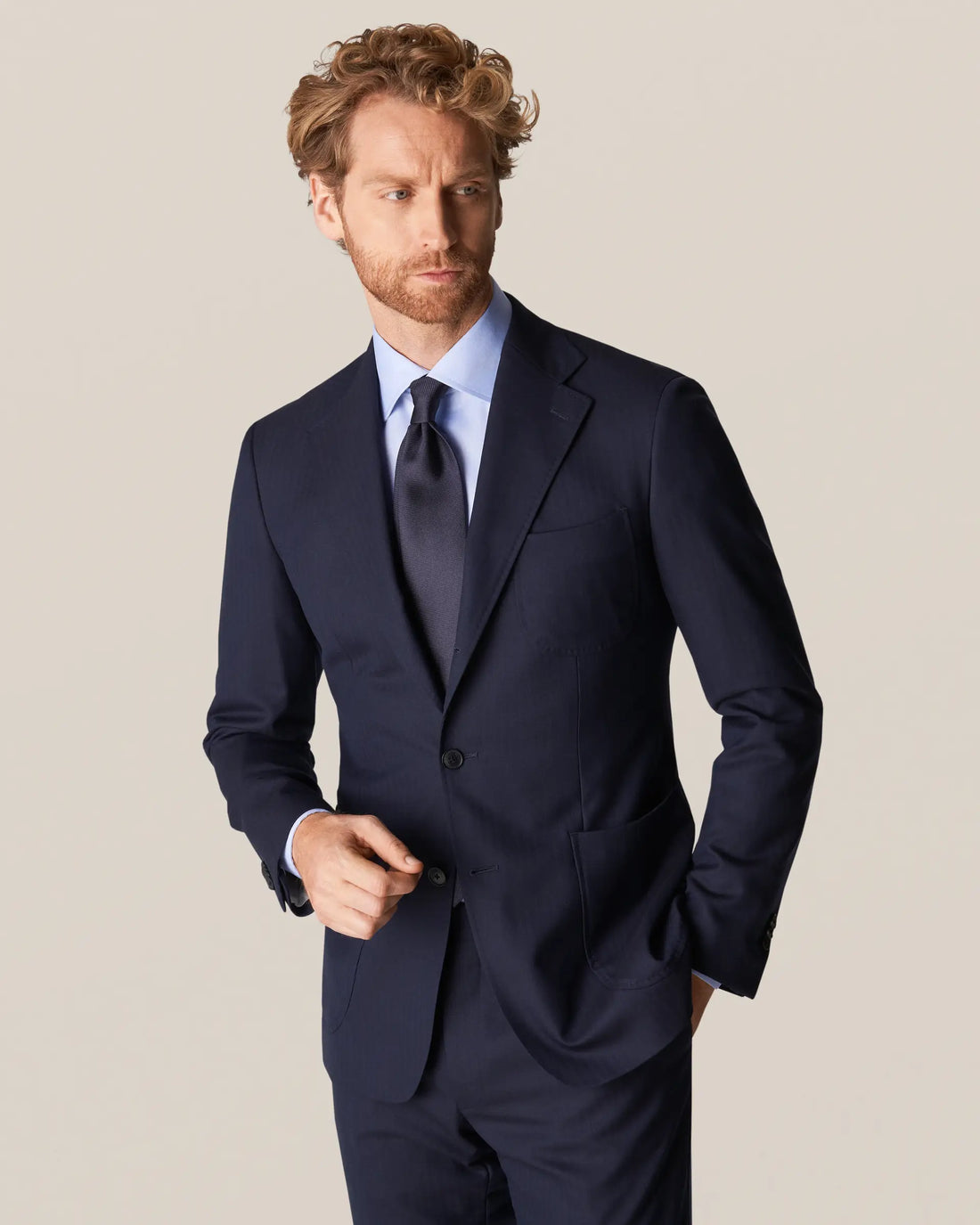 Light Blue Signature Twill Contemporary Fit Dress Shirt - ETON - Boutique Jacques International