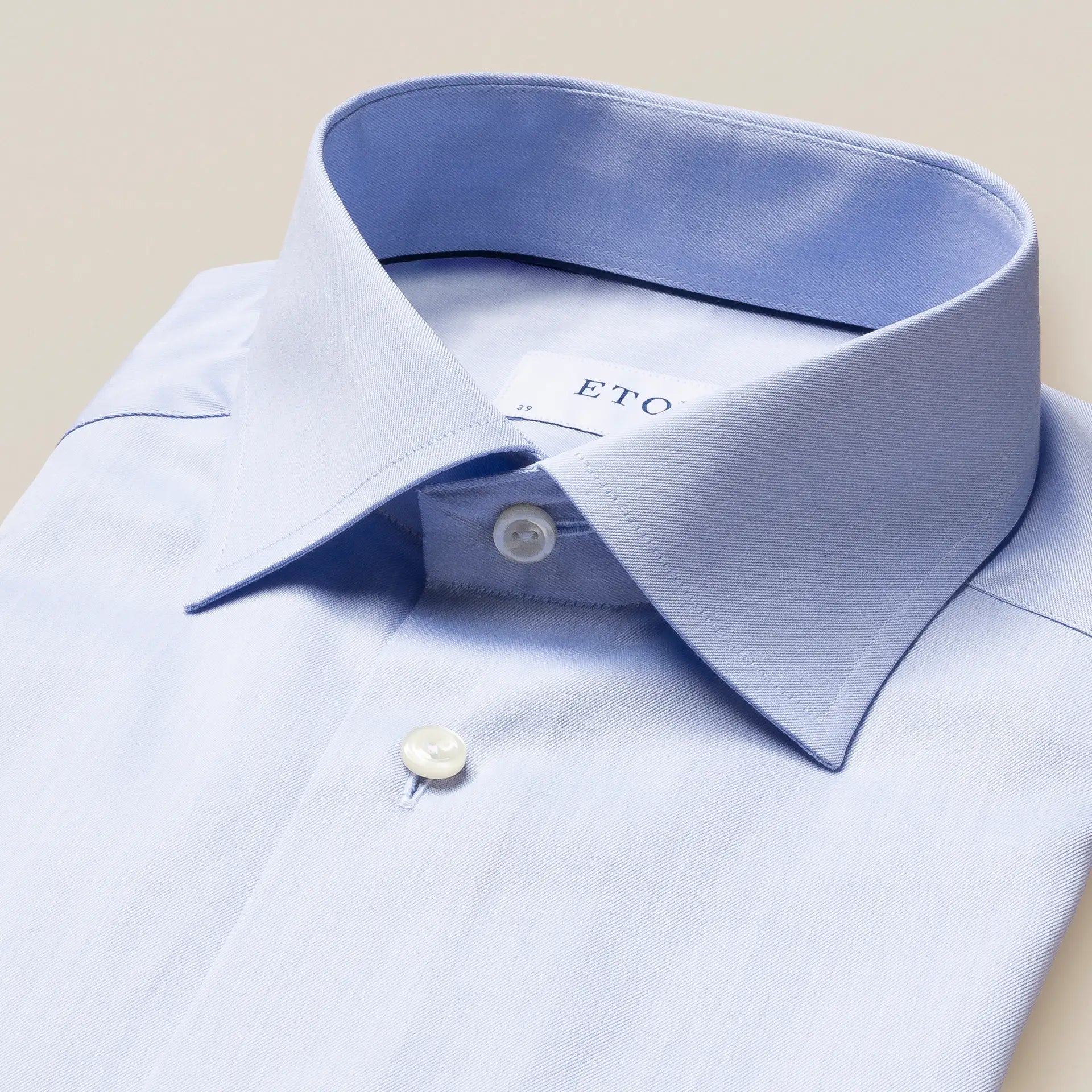 Light Blue Signature Twill Contemporary Fit Dress Shirt - ETON - Boutique Jacques International