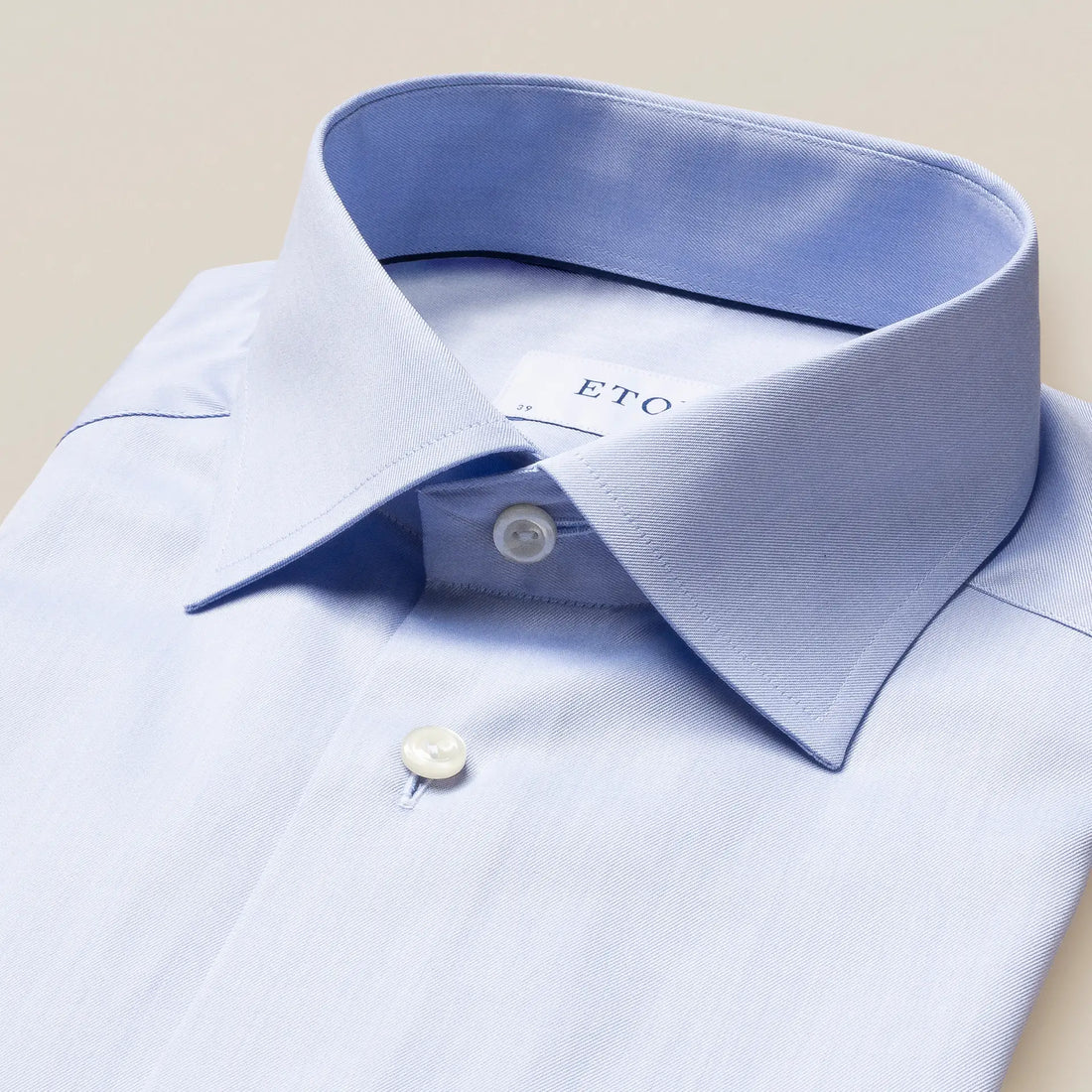 Light Blue Signature Twill Contemporary Fit Dress Shirt - ETON - Boutique Jacques International