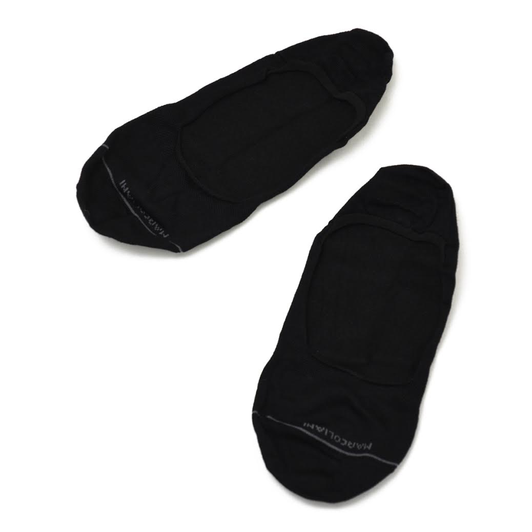 Black Invisible Touch Pima Cotton No-Show Socks - Marcoliani - Boutique Jacques International