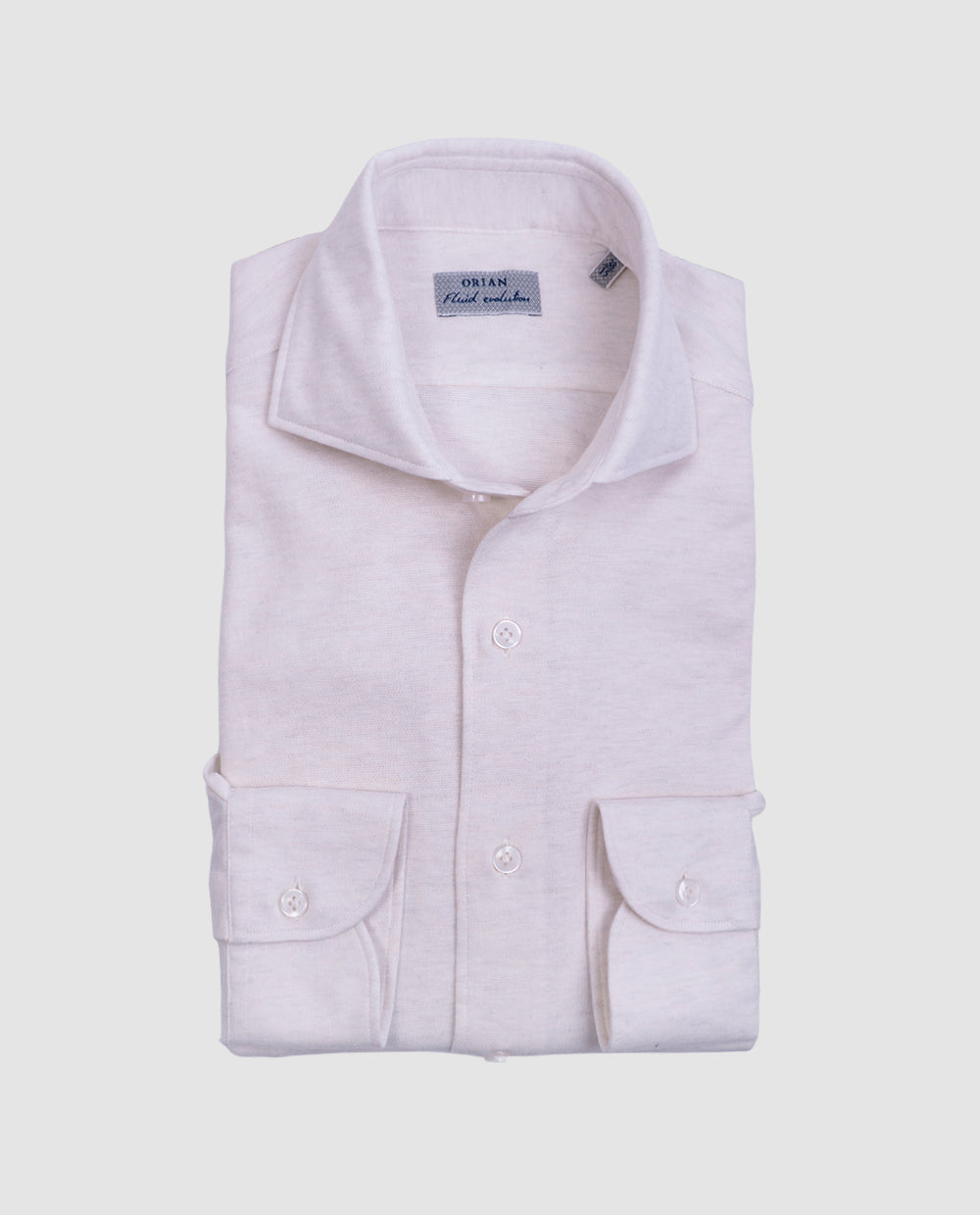 Lavender Cotton Jersey Stretch Casual Shirt - Orian - Boutique Jacques International