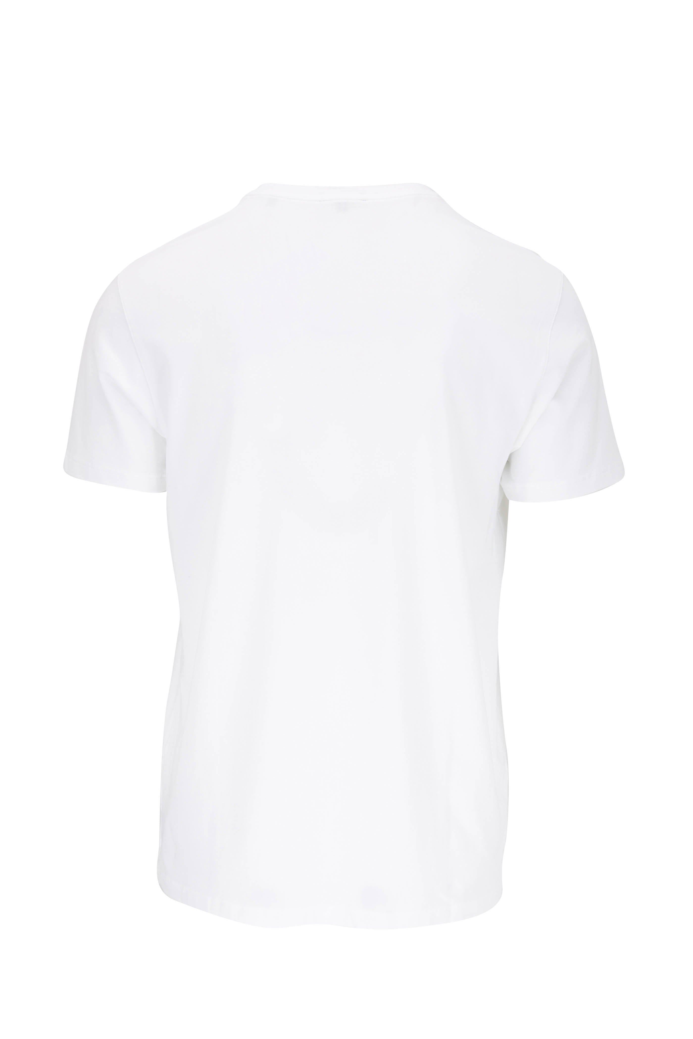 Iconic White Pima Stretch Short Sleeve Crew Neck - Patrick Assaraf - Boutique Jacques International