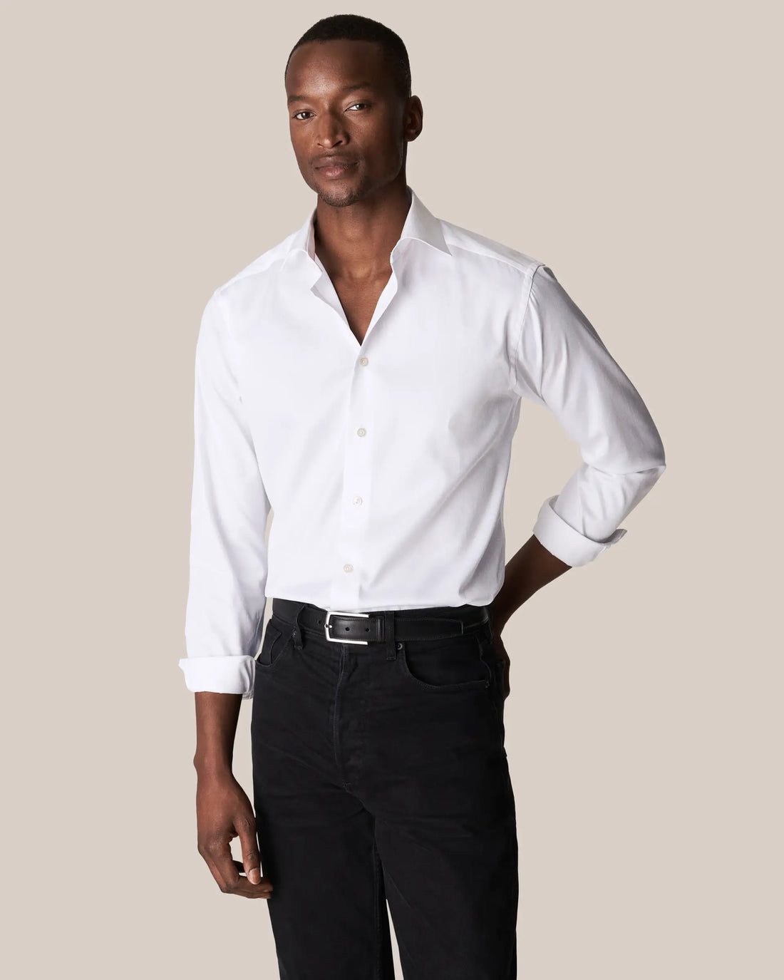 White Signature Twill Contemporary Fit Dress Shirt - ETON - Boutique Jacques International