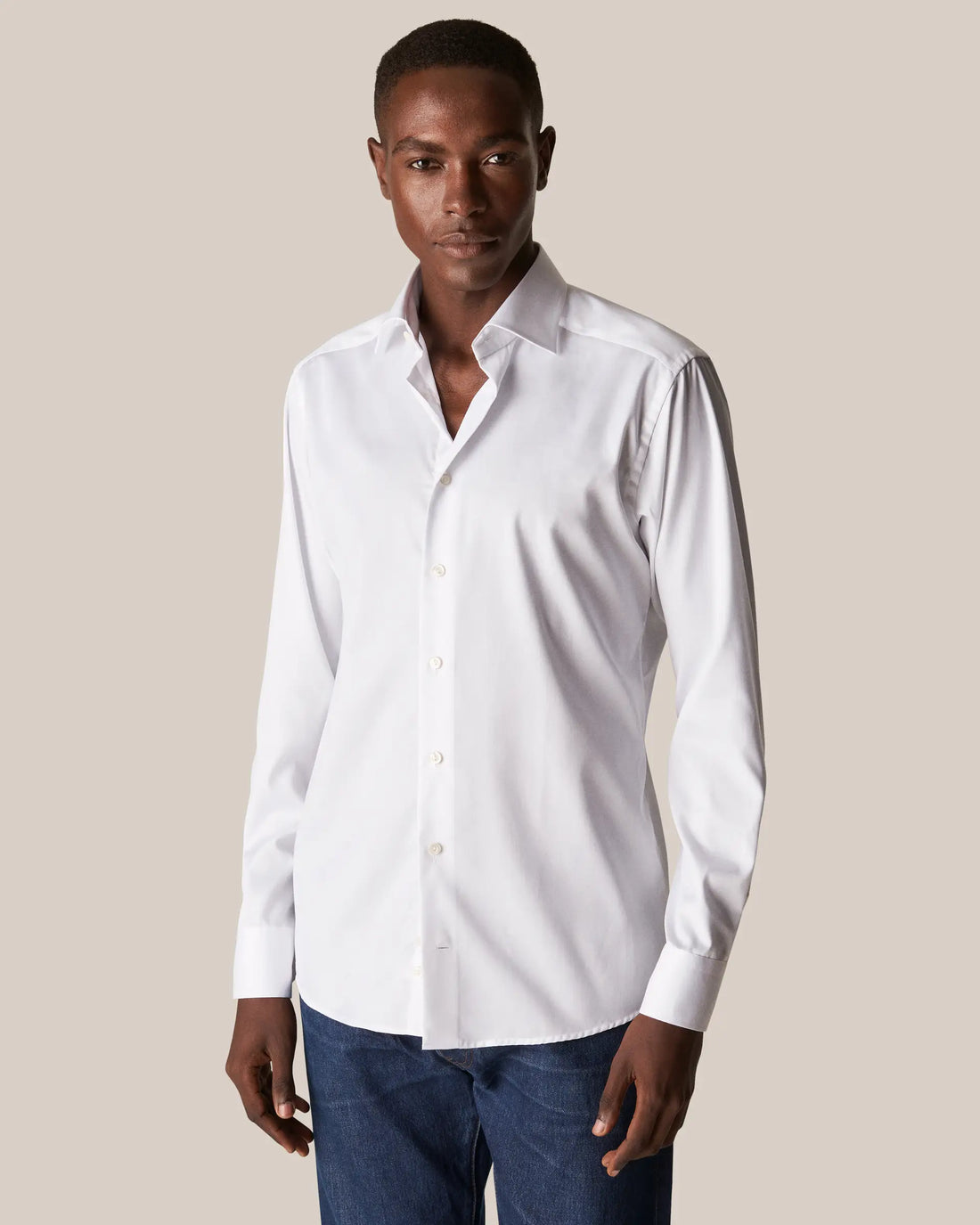 White Signature Twill Contemporary Fit Dress Shirt - ETON - Boutique Jacques International